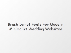 Elegant Brush Script Fonts for Minimalist Wedding Sites