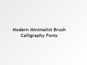 Modern Minimalist Brush Calligraphy Fonts for Your Designs